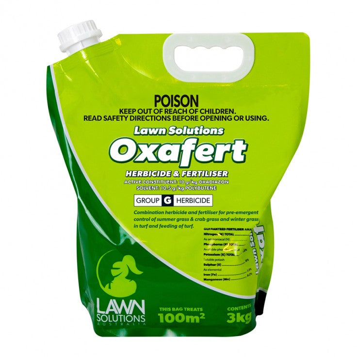 oxafert herbicide Lawn Solutions OxaFert Pre-emergent 3Kg